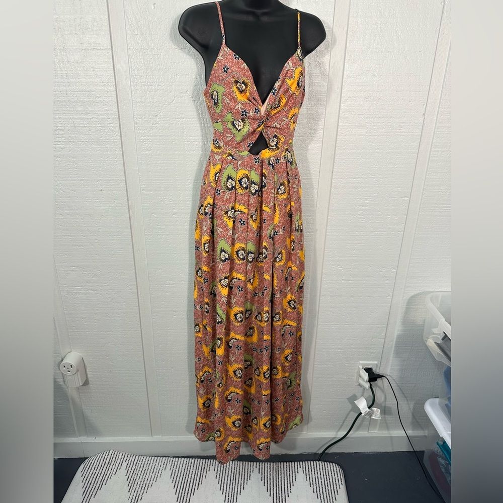 Chelsea 28 Mauve Floral Spaghetti Strap Dress Size XS NWOT - Picture 2 of 14